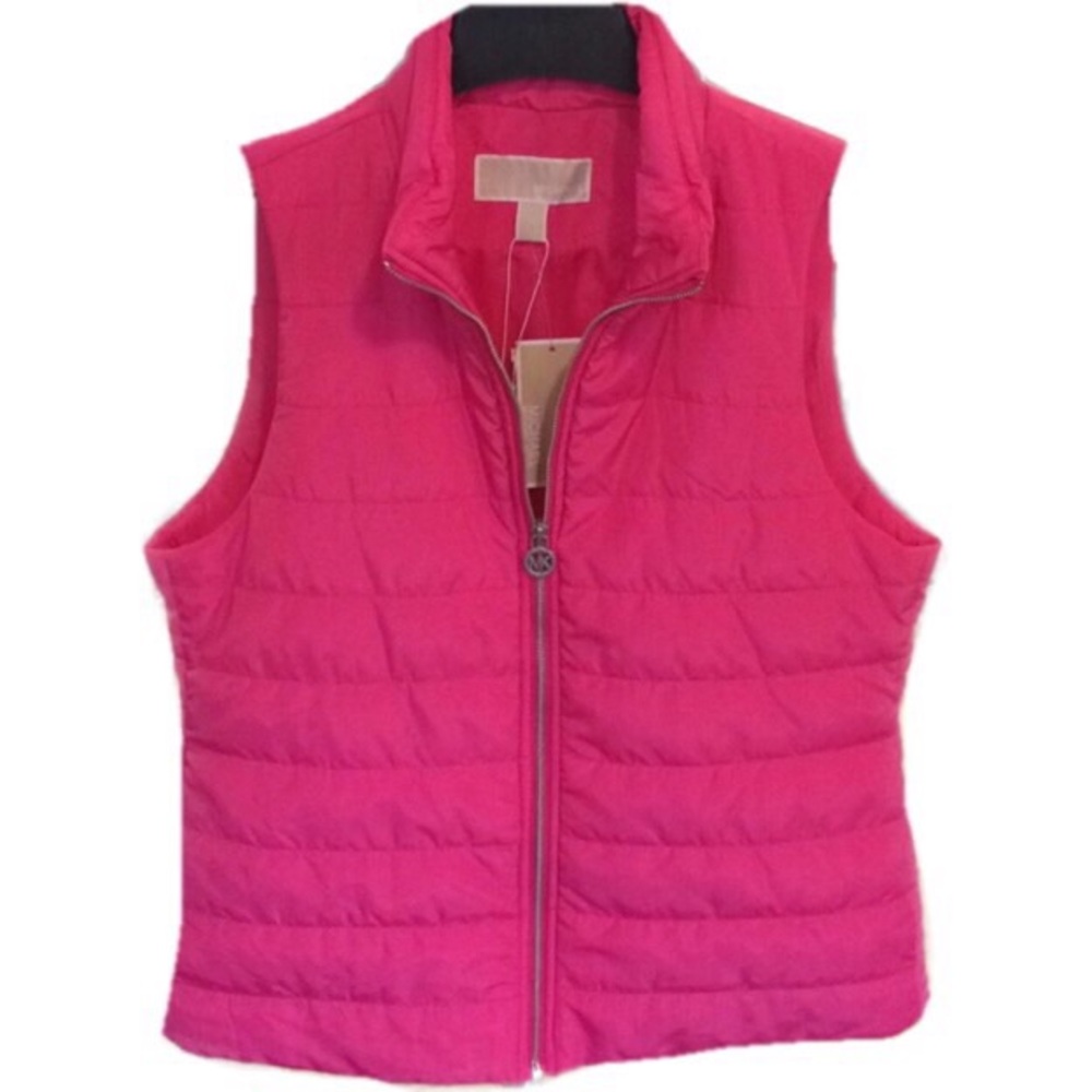 🌸Michael Kors Hot Pink Puffy Vest NWT!